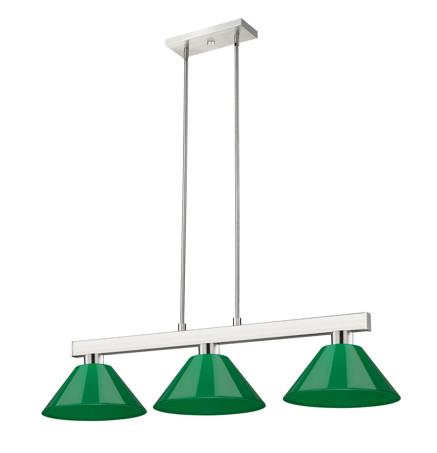 152BN-PGR - Cobalt 3 Light 46" Billiard - Brushed Nickel