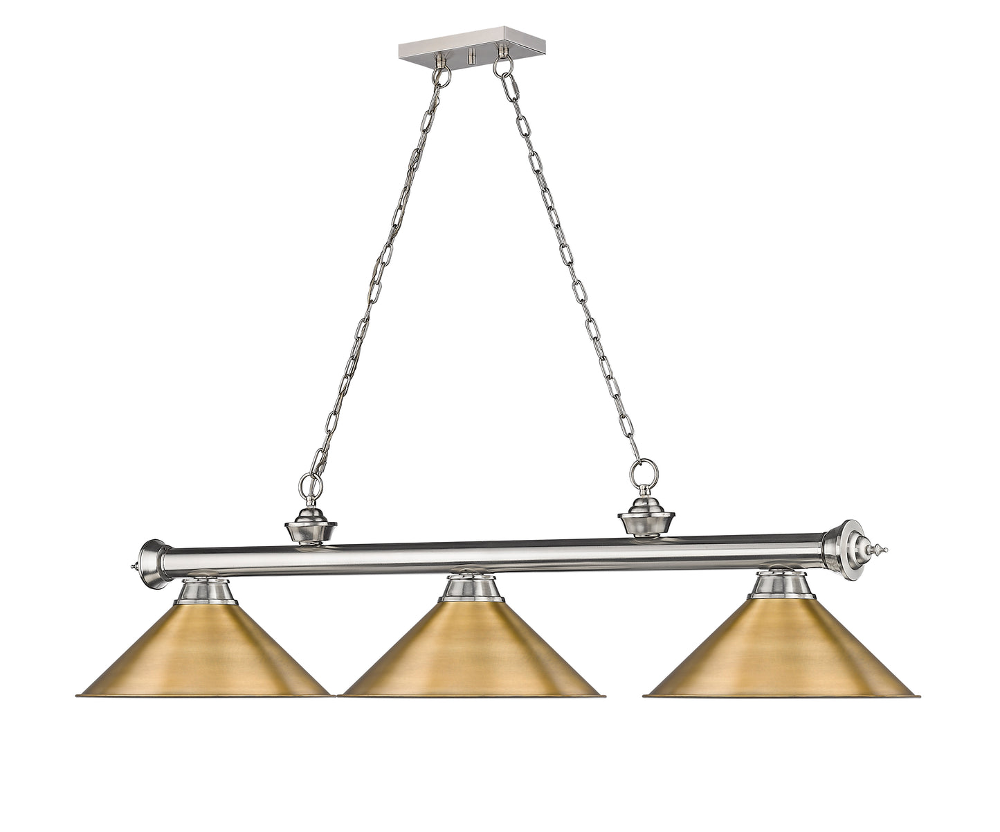 2306-3BN-RB15 - Cordon 3 Light 57" Billiard - Brushed Nickel