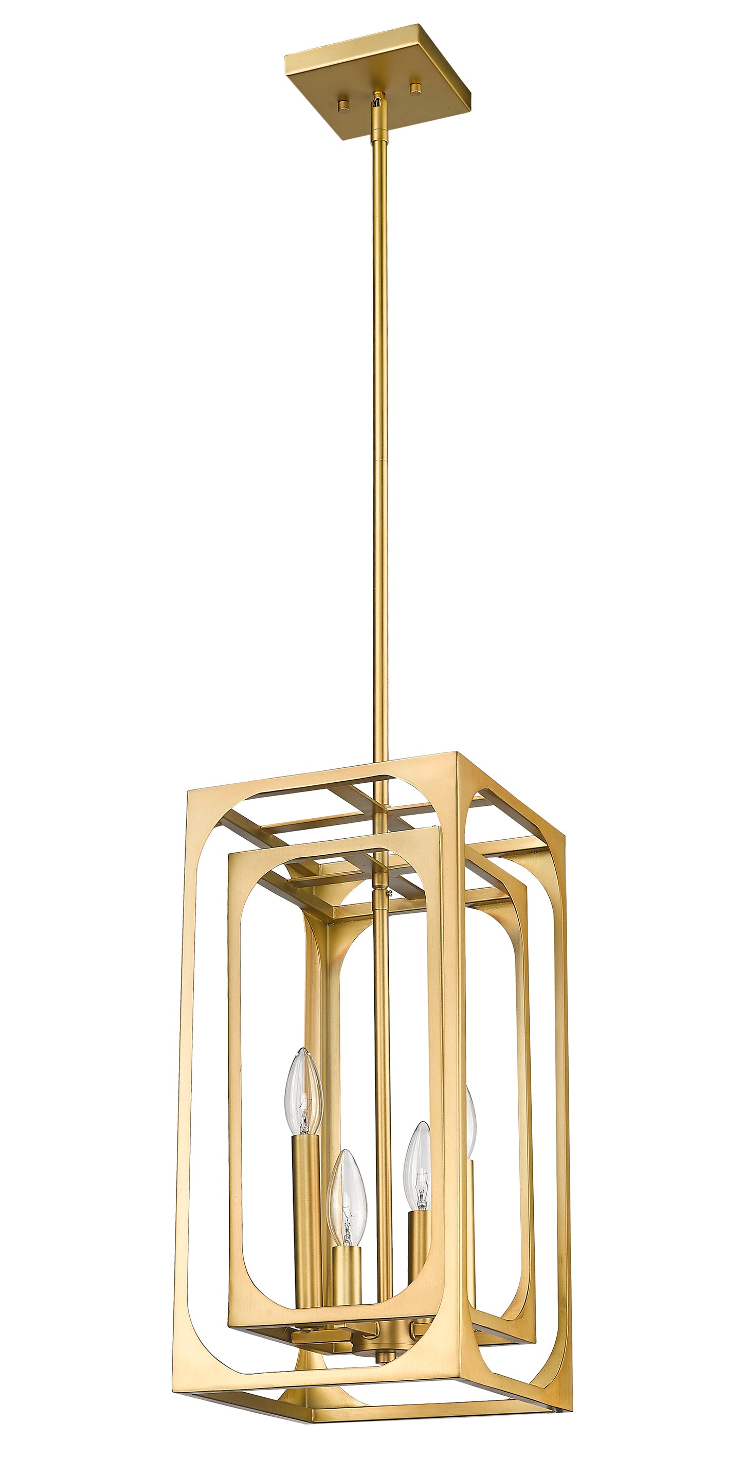 3038-4RB - Easton 4 Light 9" Chandelier - Rubbed Brass