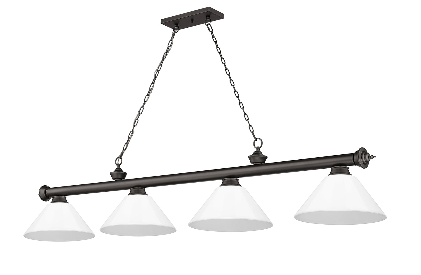 2306-4BRZ-PWH - Cordon 4 Light 81" Billiard - Bronze