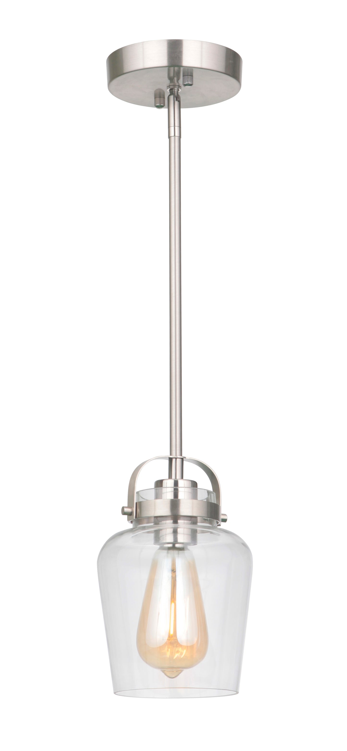 53591-BNK - Trystan 1 Light 5.5" Wide Mini Pendant - Brushed Nickel