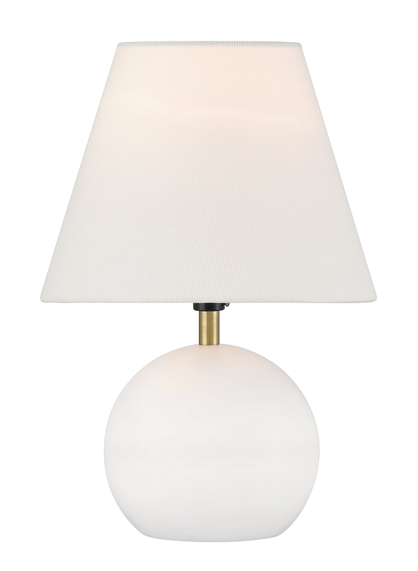 87012WSB-T - Olive 1 Light 11.57" High Table Lamp - White / Satin Brass