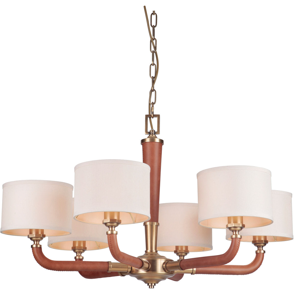 48126-VB - Huxley 6 Light 35" Wide Chandelier - Vintage Brass