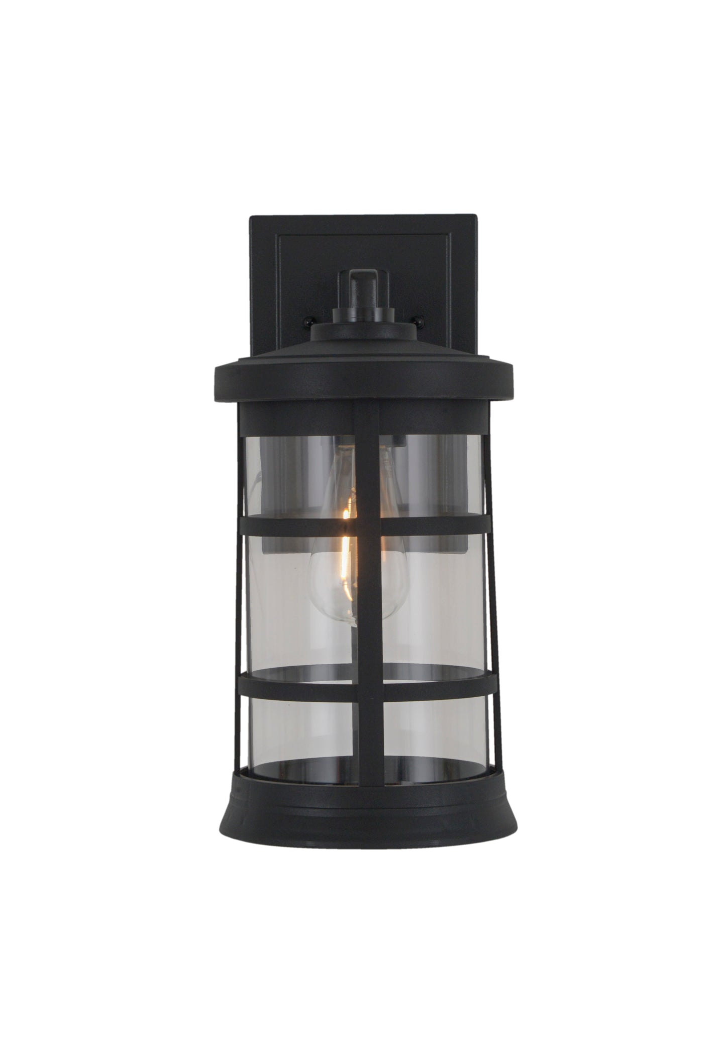 ZA2314-TB-C - Resilience Lanterns 1 Light 15" High Outdoor Wall Lantern - Textured Black