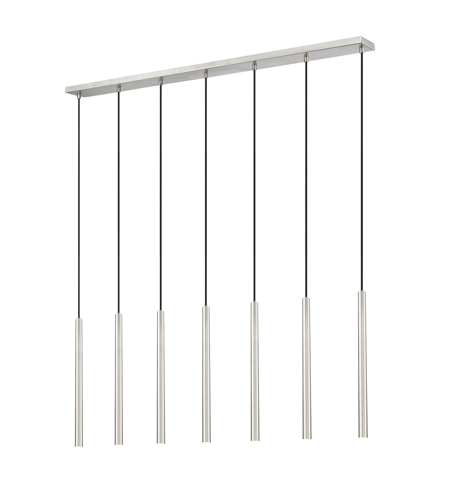 919MP24-7L-BN-LED - Forest 7 Light Linear 54" Chandelier - Brushed Nickel