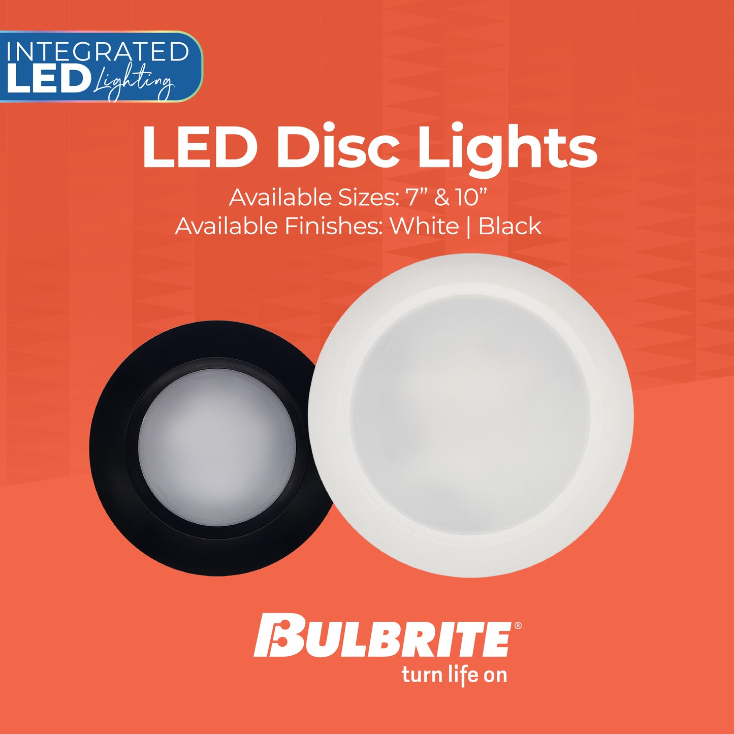 773278 - 25 Watt LED 10" Disc, 3000K, 2000 Lumens, Black Finish