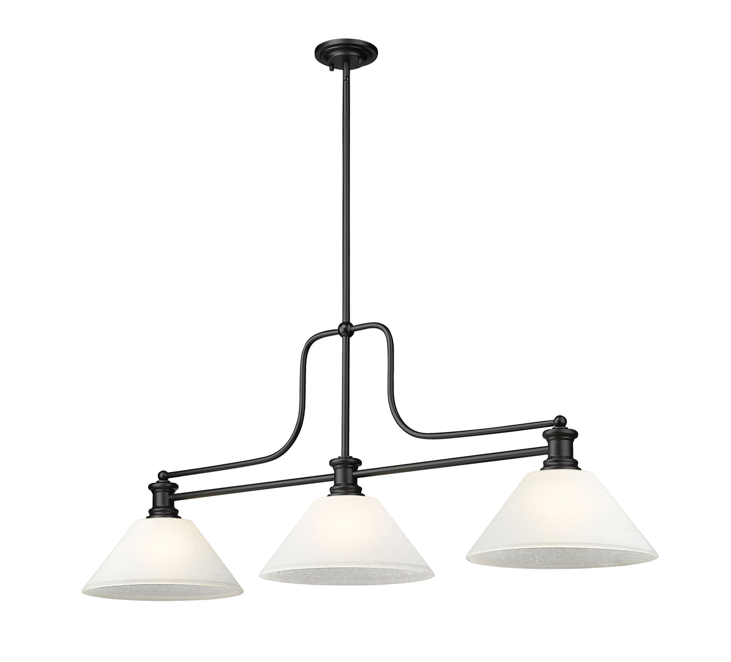 725-3MB-AWL14 - Melange 3 Light 52" Billiard - Matte Black