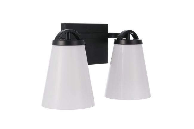 20714FB2 - Zane 2 Light 14" Wide Vanity Light - Flat Black