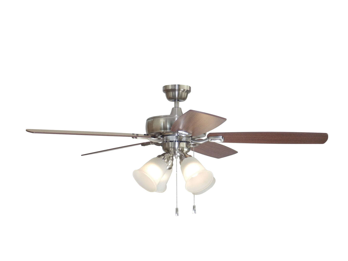 TCE52BNK5C4-C - Twist N Click 4 Light 52" 5 Blade Ceiling Fan with Light Kit - Brushed Nickel