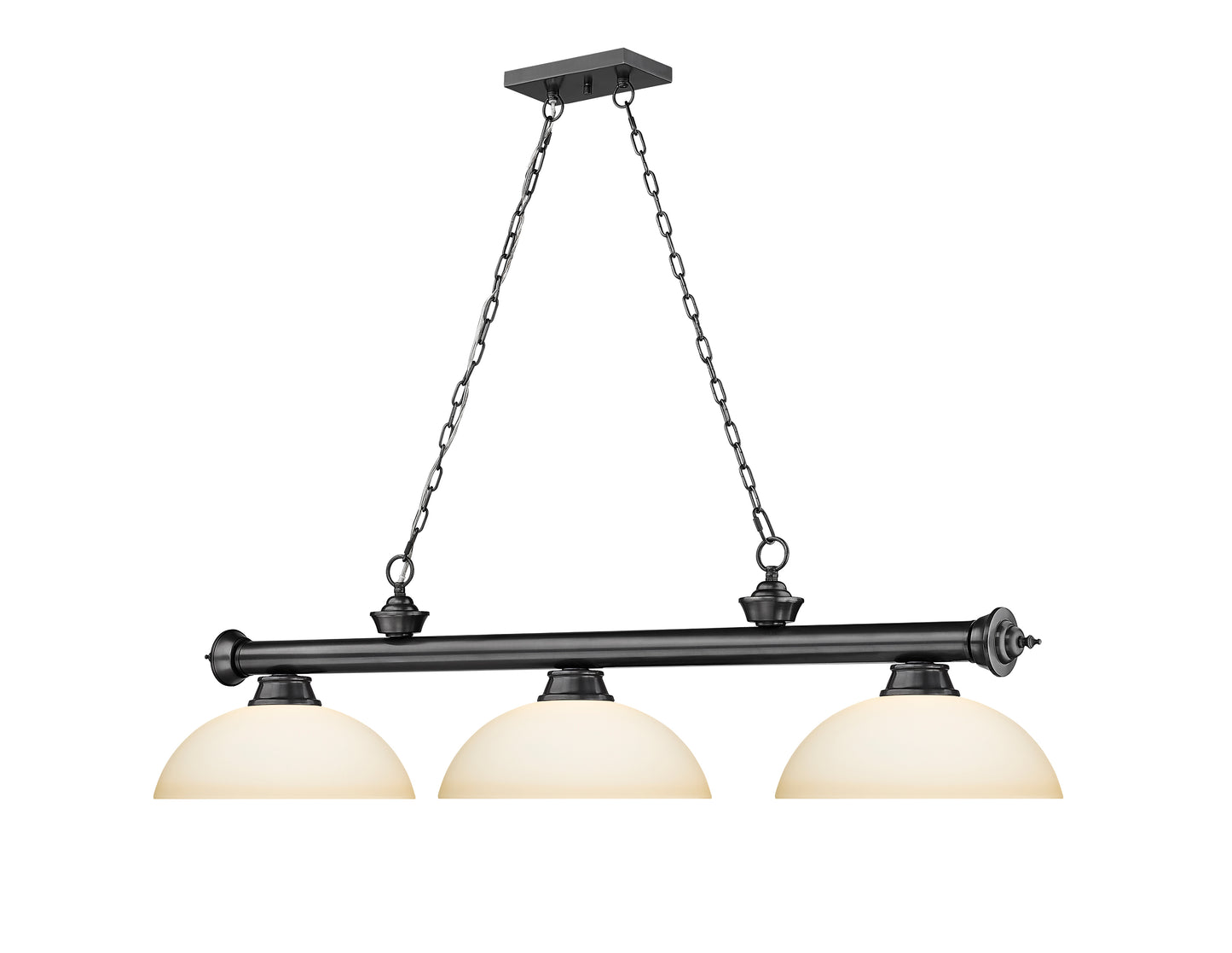 2306-3BP-DMO14 - Cordon 3 Light 57" Billiard - Bronze Plate