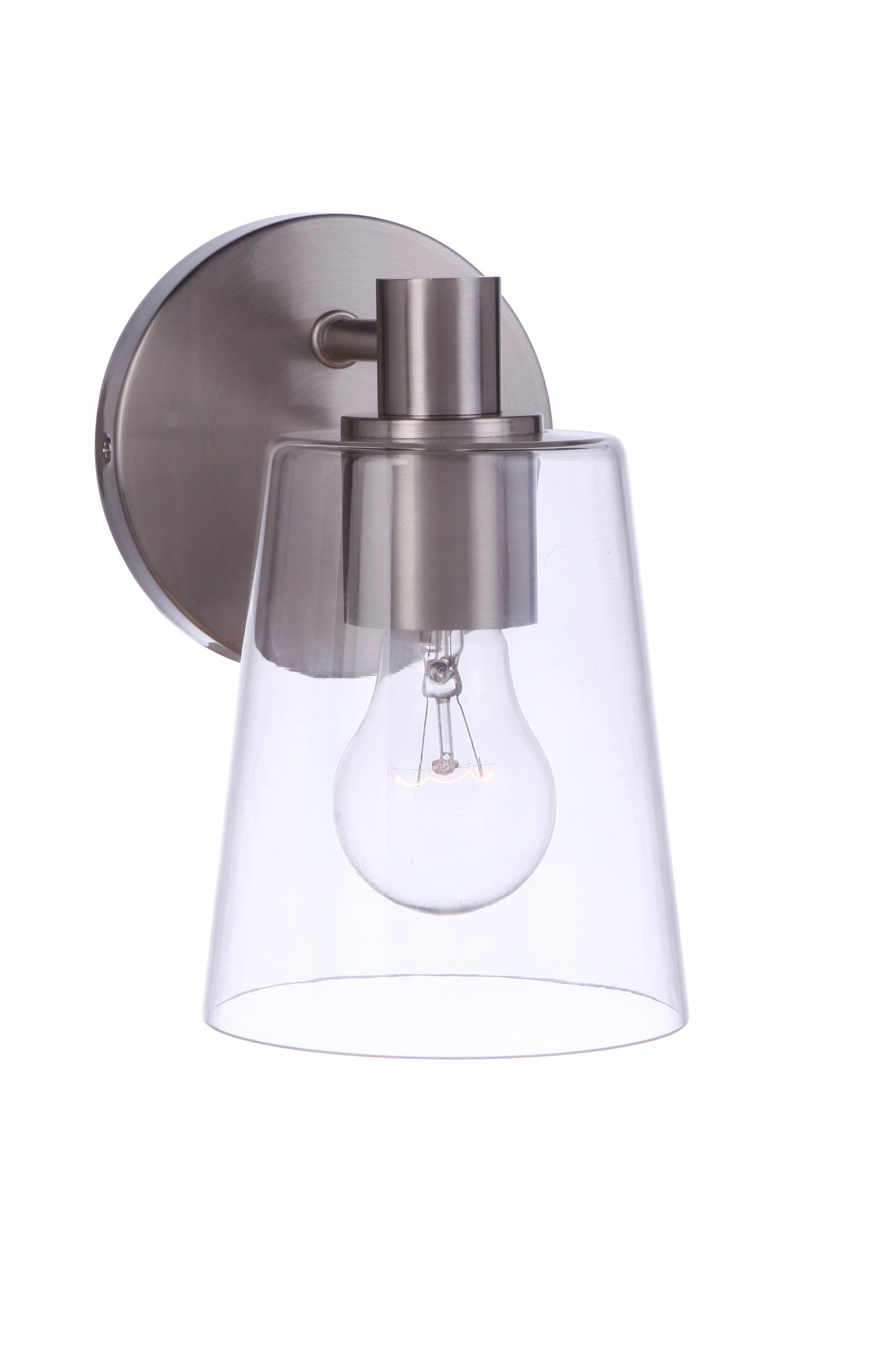 12605BNK1 - Emilio 1 Light 8" High Wall Sconce - Brushed Nickel
