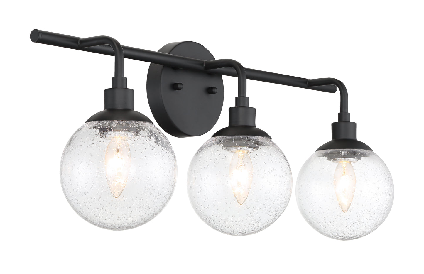 53303-FB - Que 3 Light 24" Wide Vanity Light - Flat Black