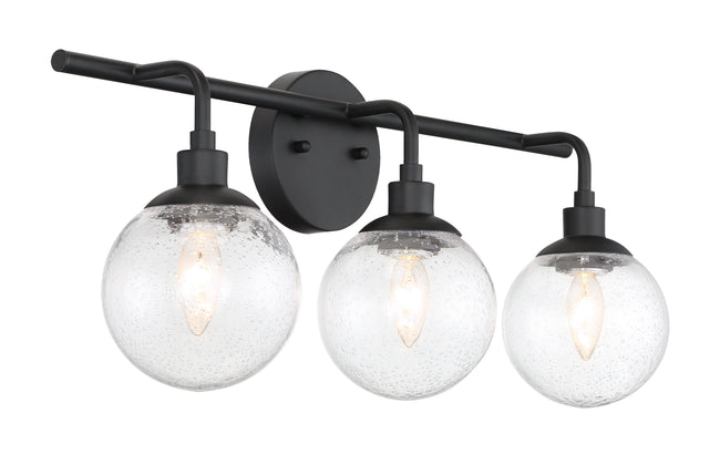 53303-FB - Que 3 Light 24" Wide Vanity Light - Flat Black