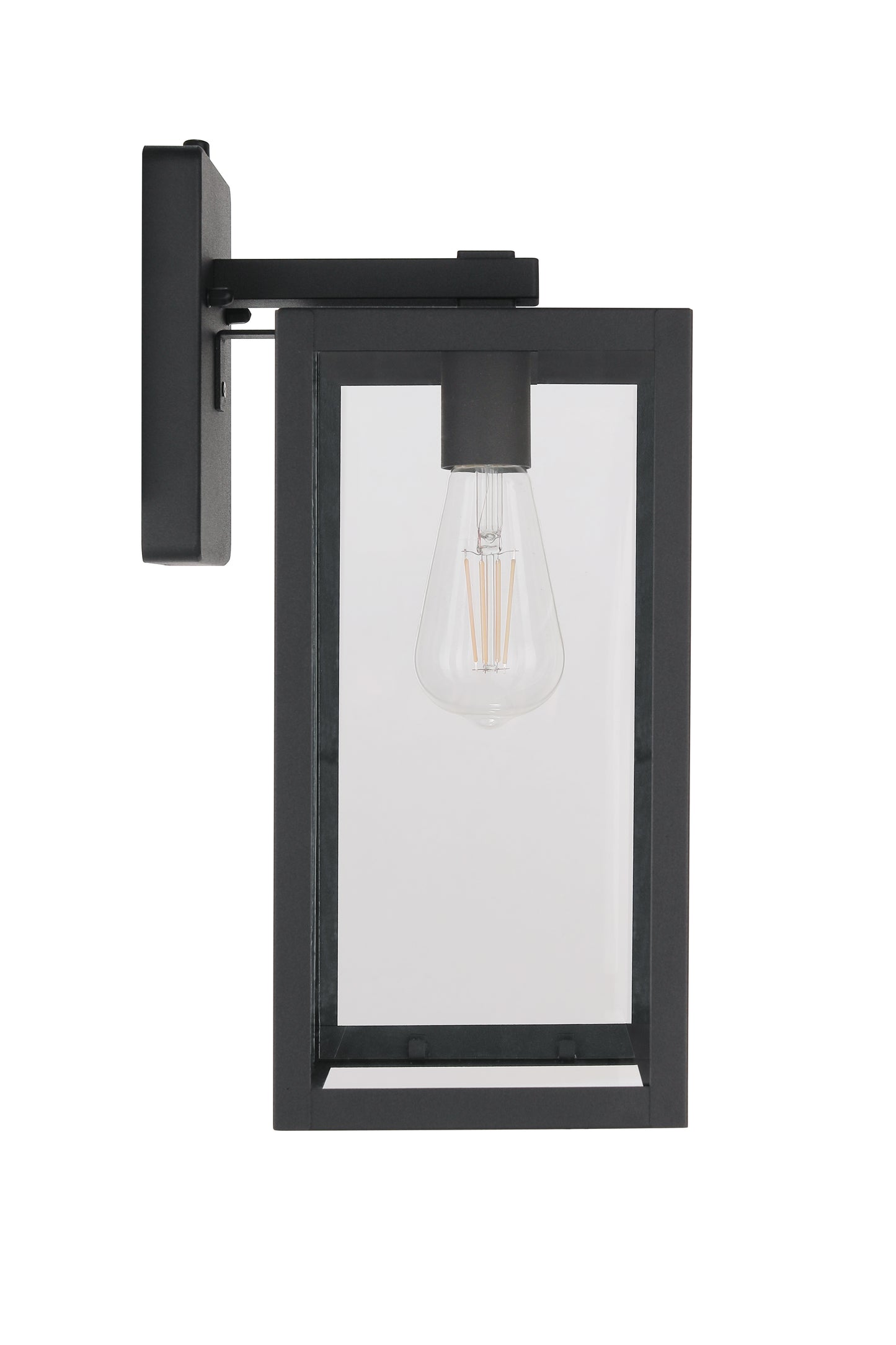 ZA7114-TB-PC - Harris 1 Light 16" High Outdoor Wall Lantern - Textured Black