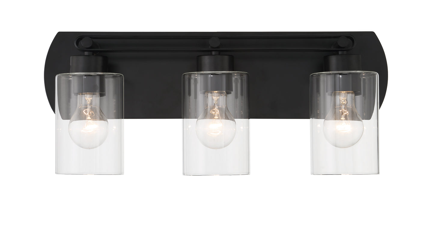 17621FB3 - Hendrix 3 Light 20" Wide Vanity Light - Flat Black