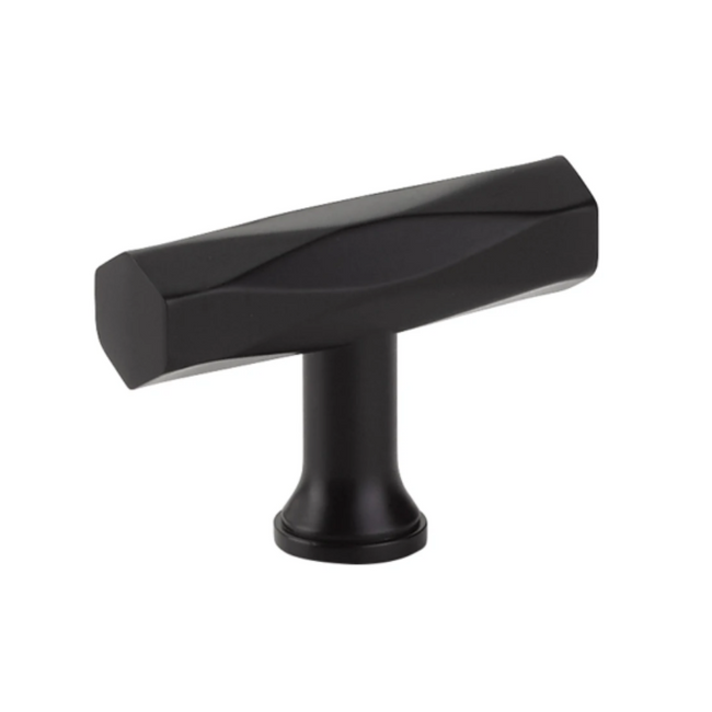 86729US19 - Tribeca 2" Bar Cabinet Knob - Art Deco Collection - Flat Black
