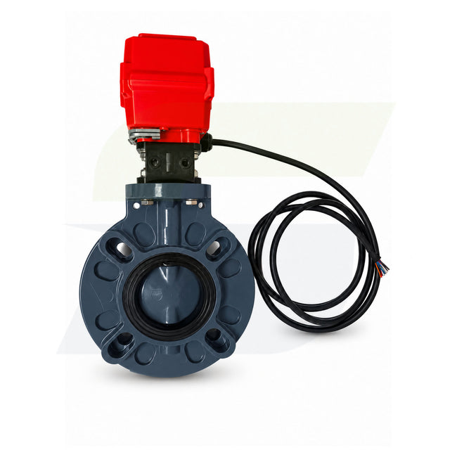 17372260040 - 4" Type 57P PVC Butterfly Valve - Smart Fail-Safe Actuated, EPDM