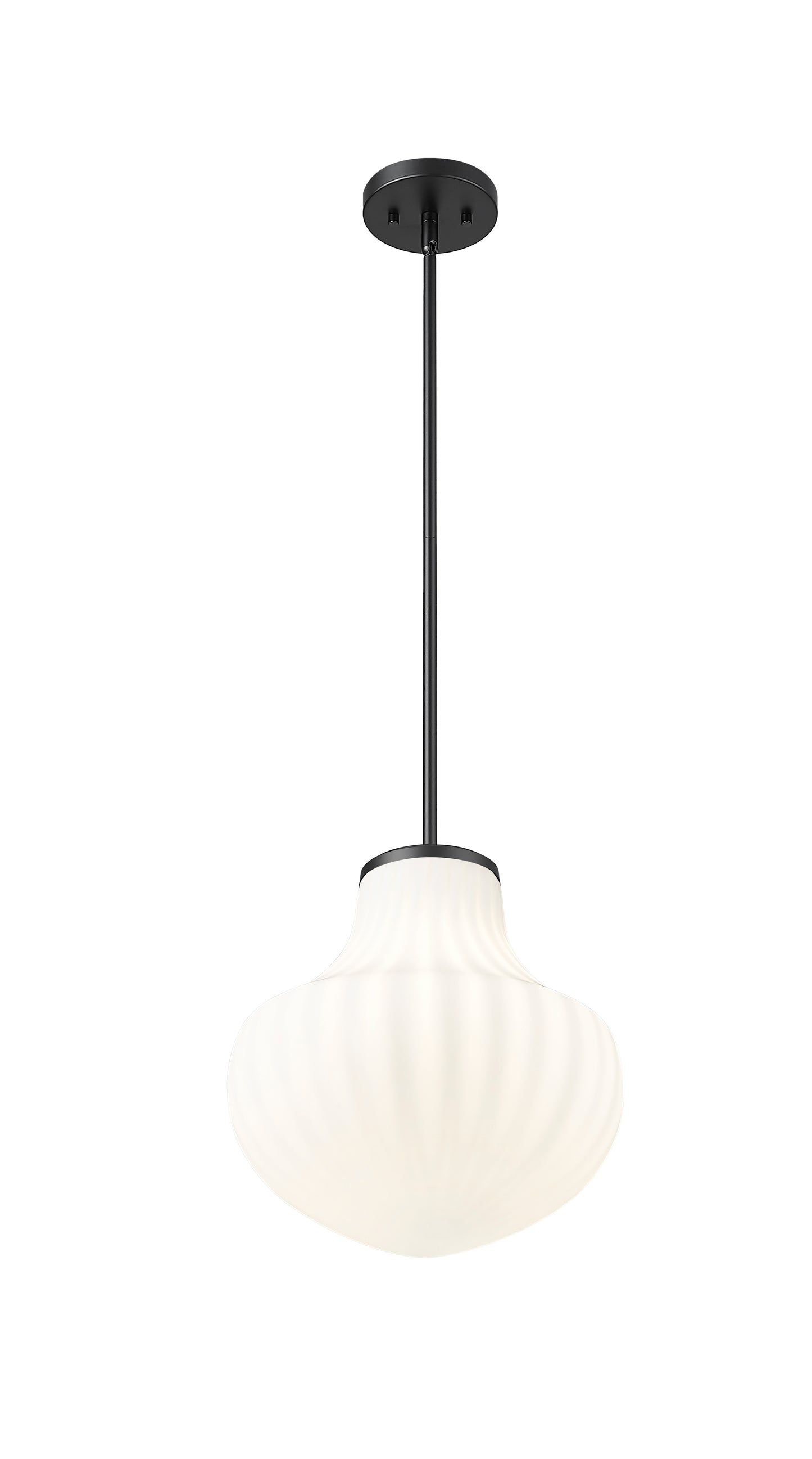 7512P13-MB - Newbury 1 Light 13" Pendant - Matte Black