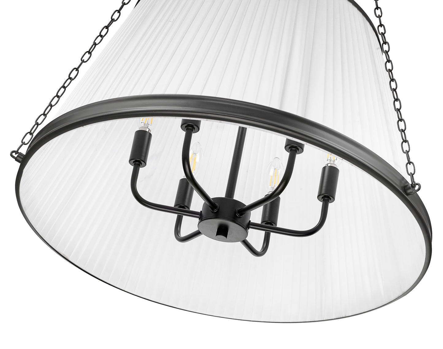 1954P24-MB - Madeline 6 Light 24" Pendant - Matte Black