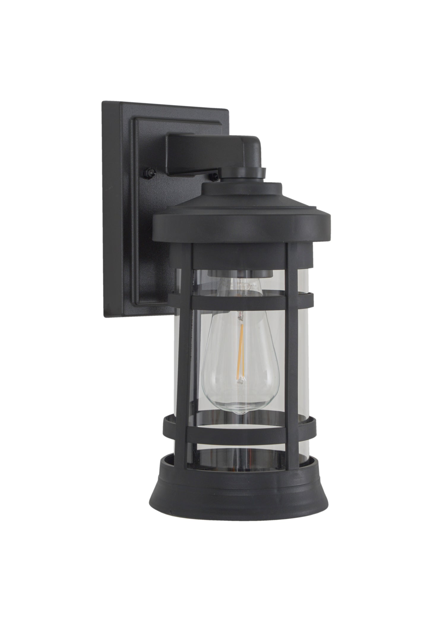ZA2304-TB-C - Resilience Lanterns 1 Light 13" High Outdoor Wall Lantern - Textured Black