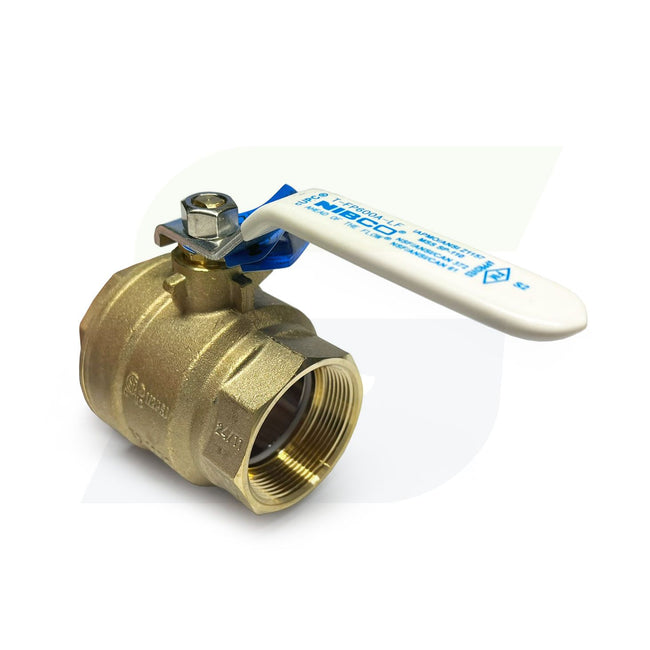 NL998XD - 2" Threaded Lead-Free Ball Valve - T-FP-600A - Brass