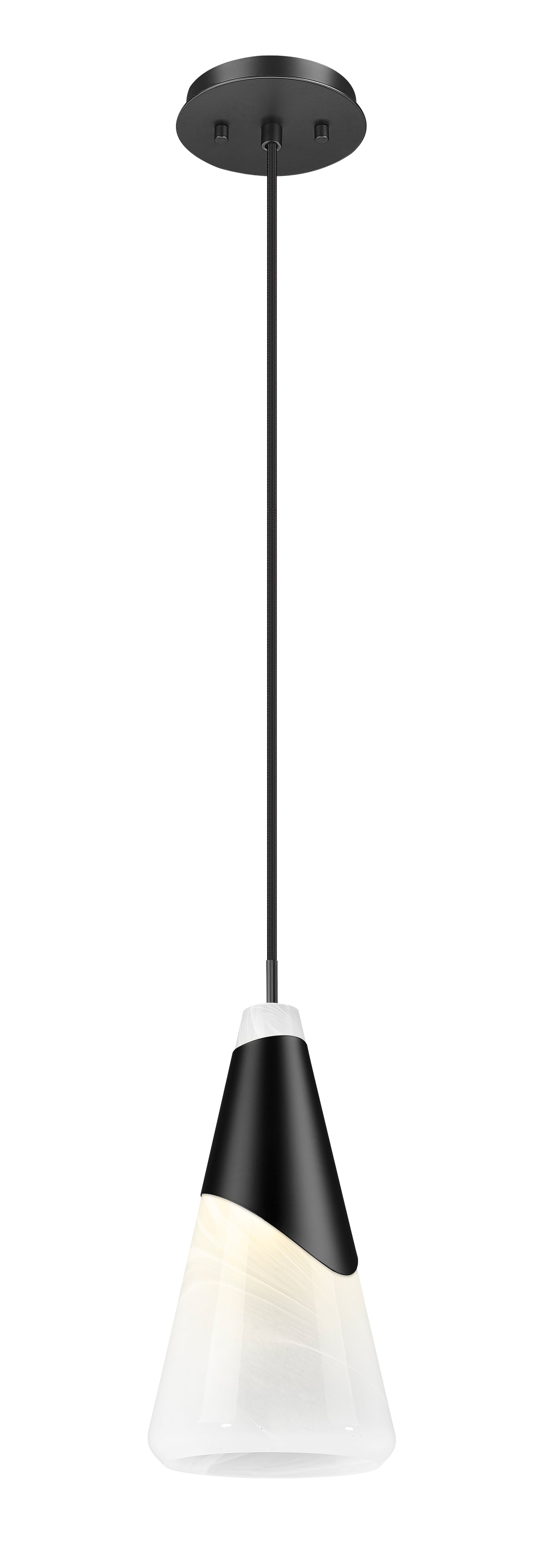 828P7-MB - Aimie 1 Light 7" Pendant - Matte Black