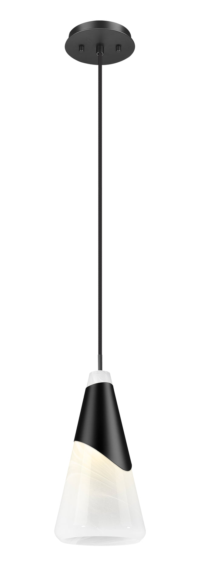 828P7-MB - Aimie 1 Light 7" Pendant - Matte Black