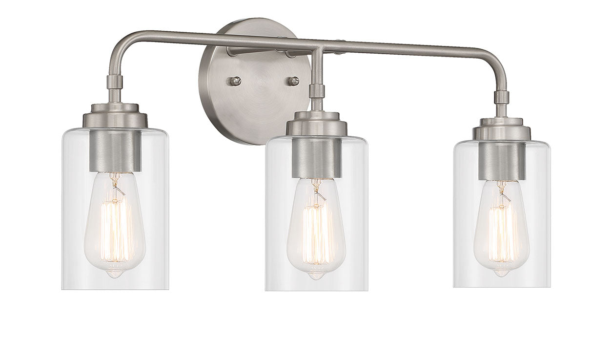 56003-BNK - Stowe 3 Light 22" Wide Vanity Light - Brushed Nickel