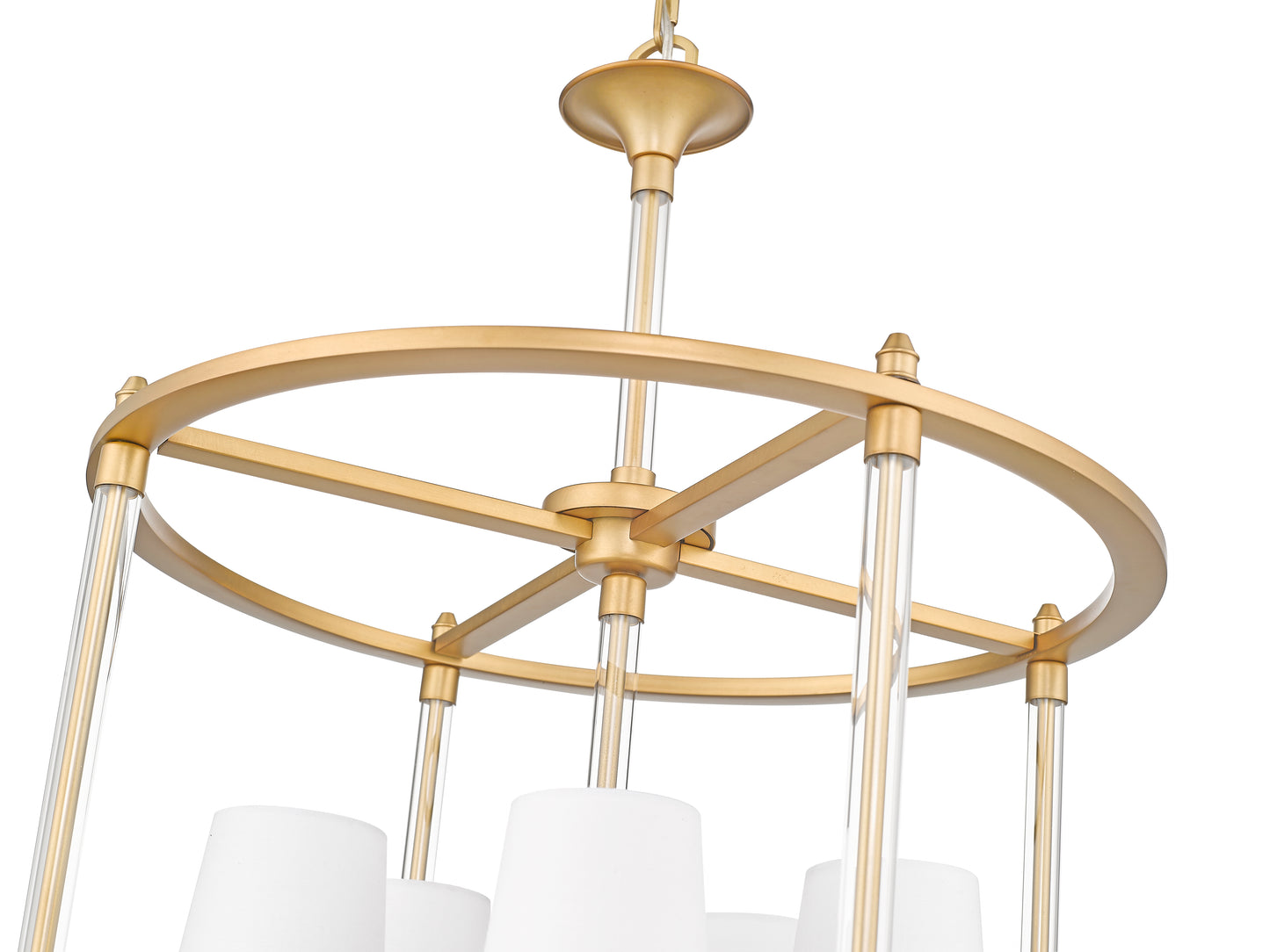 1950-5C-RB - Katerina 5 Light 20" Chandelier - Rubbed Brass