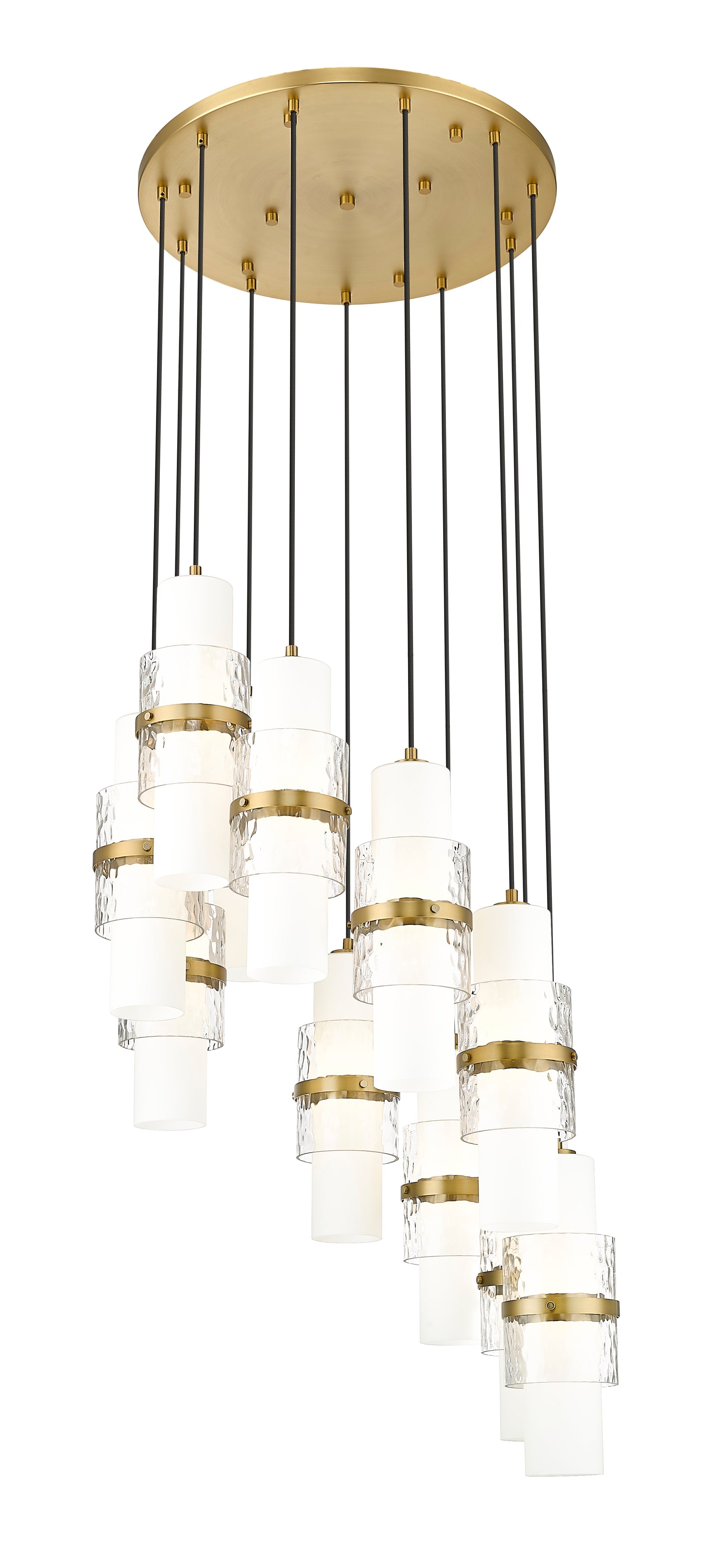 1946P-11R-MGLD - Cayden 11 Light 24" Chandelier - Modern Gold