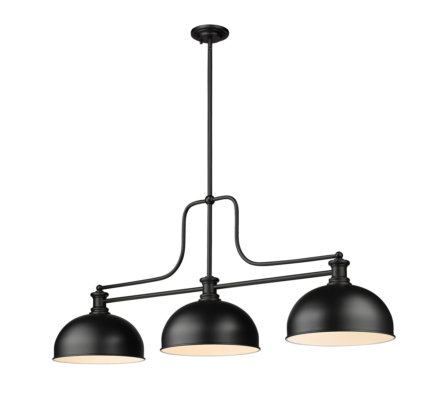 725-3MB-D13MB - Melange 3 Light 52" Billiard - Matte Black