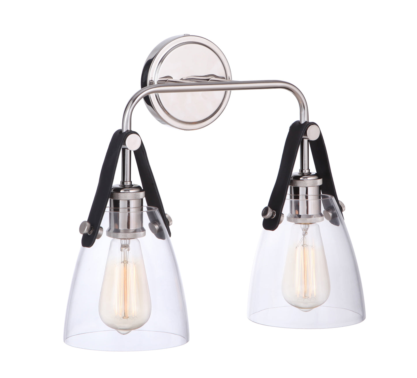 51362-PLN - Hagen 2 Light 14.17" High Wall Sconce - Polished Nickel