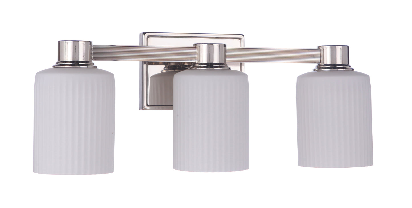12920PLN3 - Bretton 3 Light 20" Wide Vanity Light - Polished Nickel