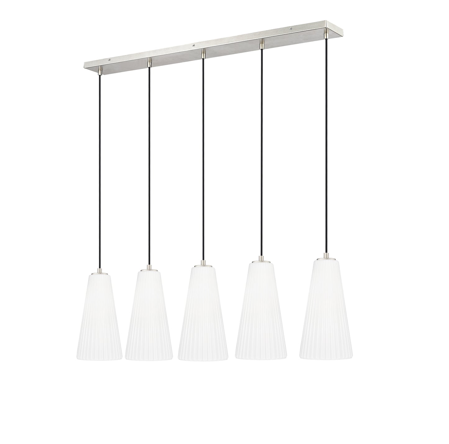 3043P7-5L-BN - Farrell 5 Light Linear 42" Chandelier - Brushed Nickel