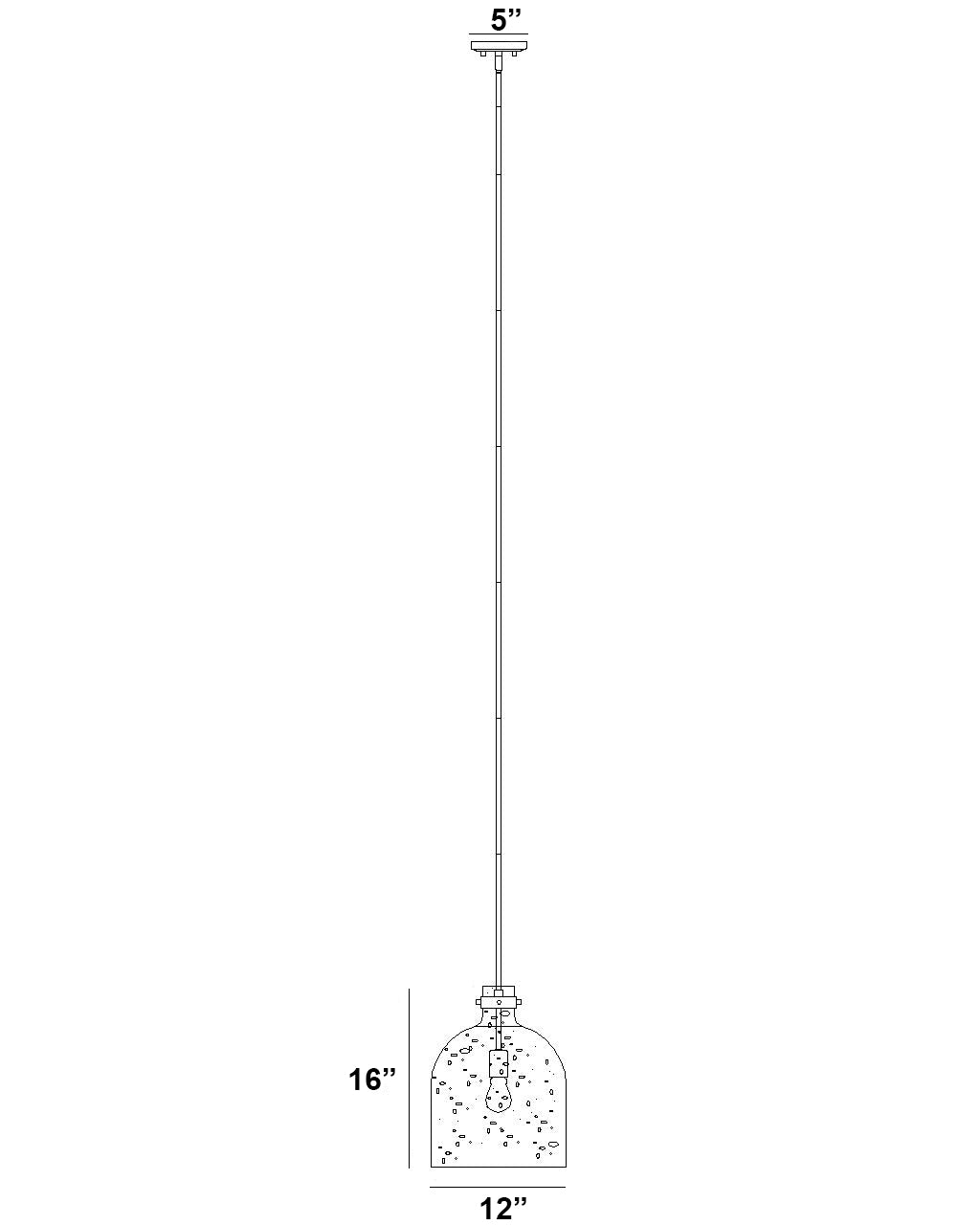 817-12RB - Pearson 1 Light 12" Pendant - Rubbed Brass