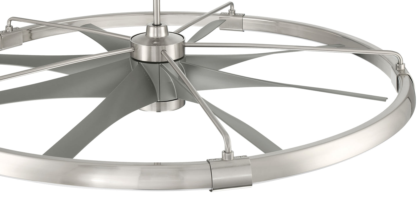 AXL57BNK8 - Axel 52" 8 Blade Indoor Outdoor Ceiling Fan with Light Kit - Brushed Nickel