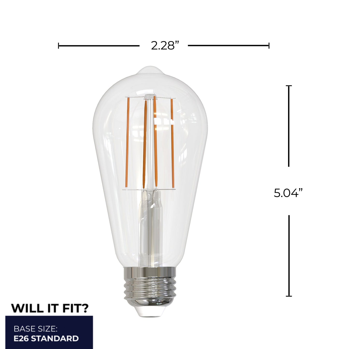 776935 - Dimmable ST18 LED Light Bulb - 8.5 Watt - 4000K - 4 Pack