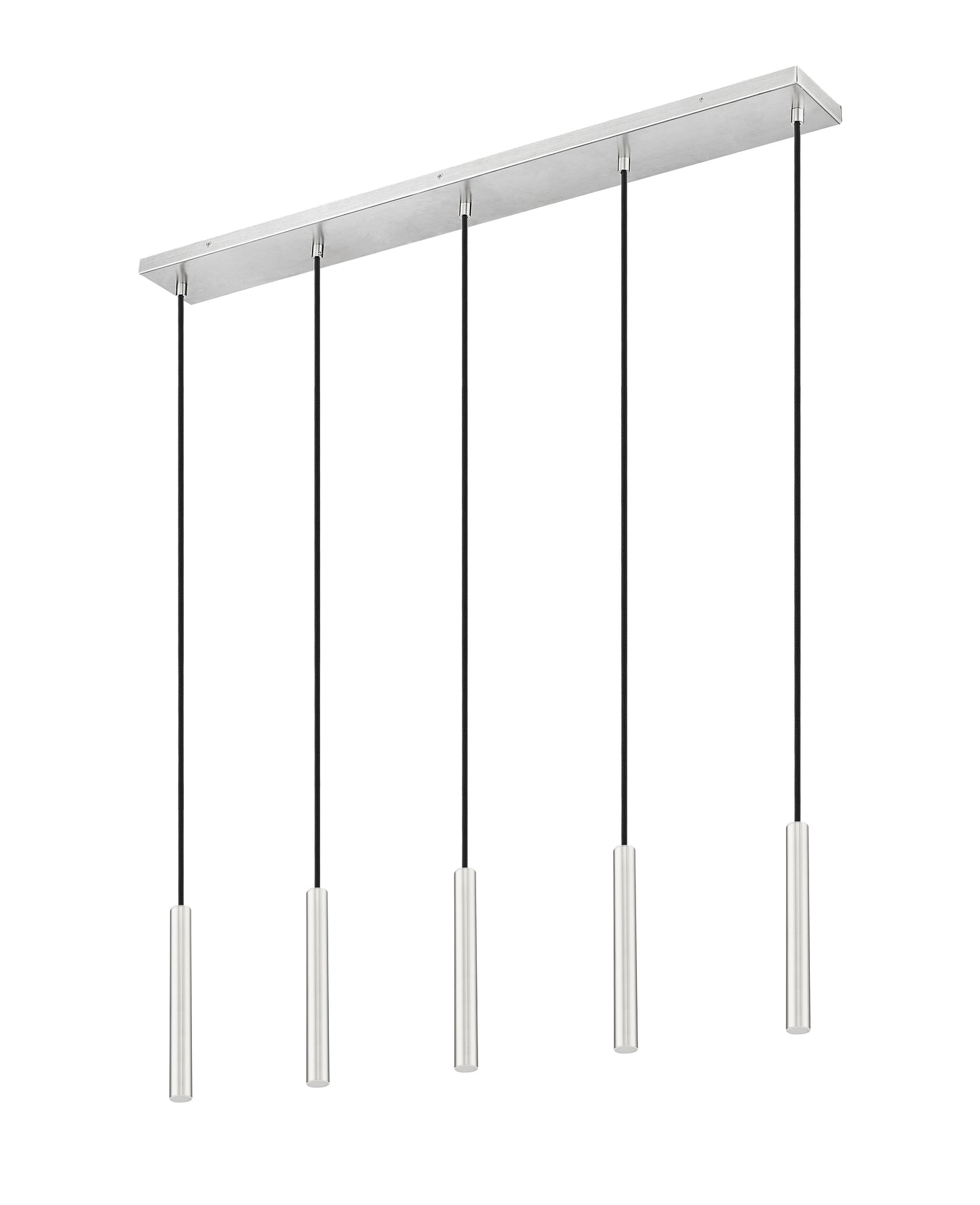 919MP12-5L-BN-LED - Forest 5 Light Linear 42" Chandelier - Brushed Nickel