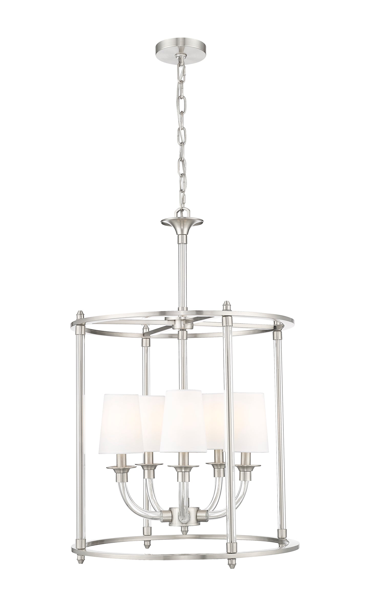 1950-5C-BN - Katerina 5 Light 20" Chandelier - Brushed Nickel