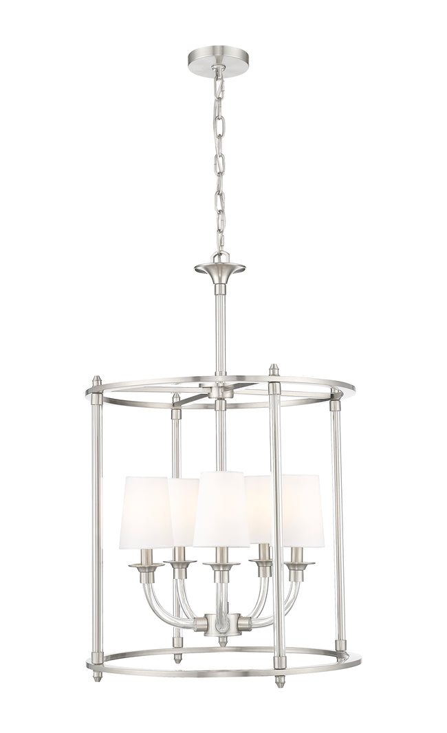 1950-5C-BN - Katerina 5 Light 20" Chandelier - Brushed Nickel