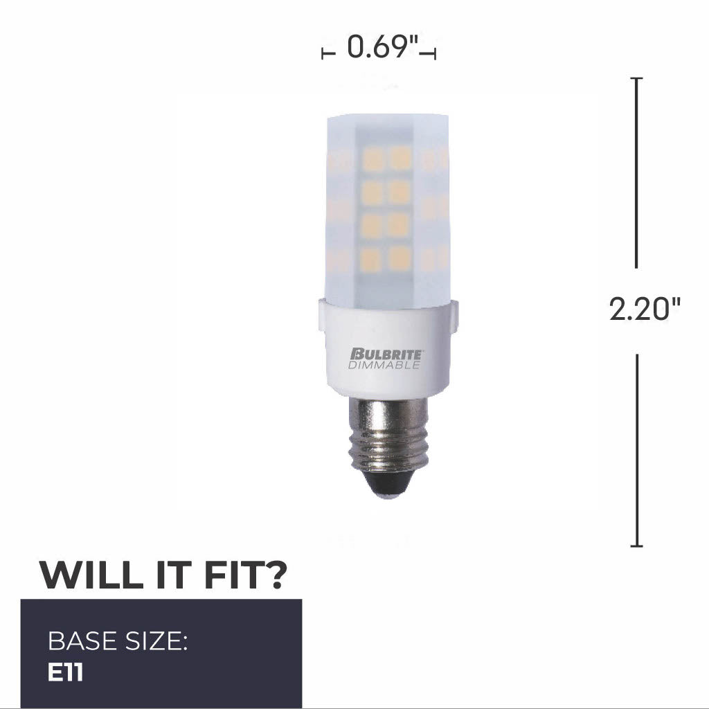770593 - Dimmable Frost T6 LED Mini Candelabra Light Bulb - 4.5 Watt - 2700K - 2 Pack