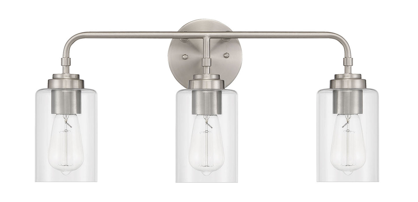 56003-BNK - Stowe 3 Light 22" Wide Vanity Light - Brushed Nickel
