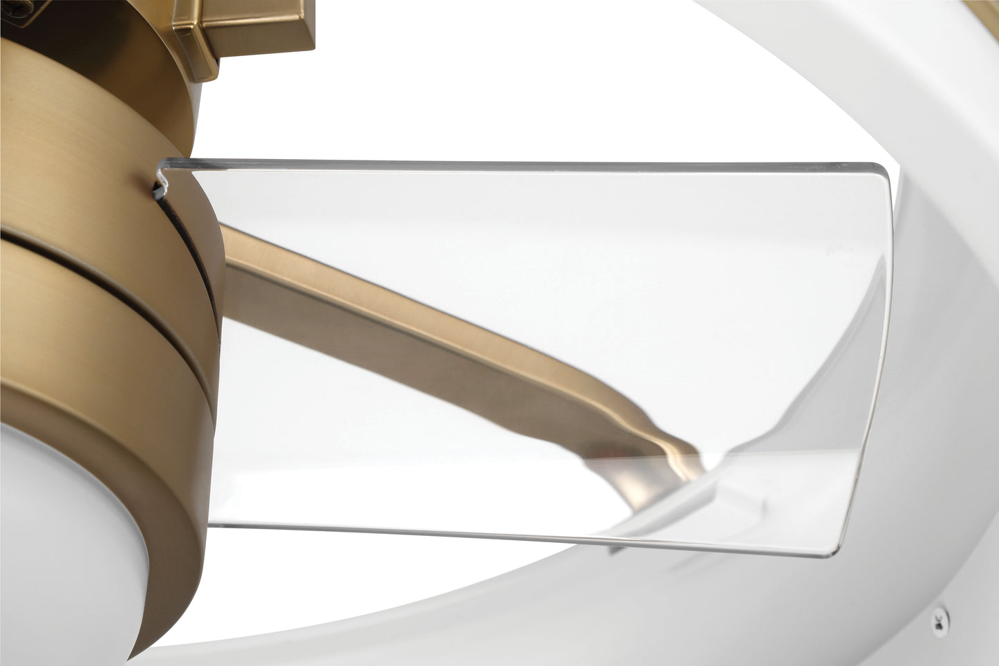 TYL24WSB3-NWF - Taylor 18" Fandelier no Wifi 20" 3 Blade Indoor Outdoor Ceiling Fan with Light Kit - White / Satin Brass