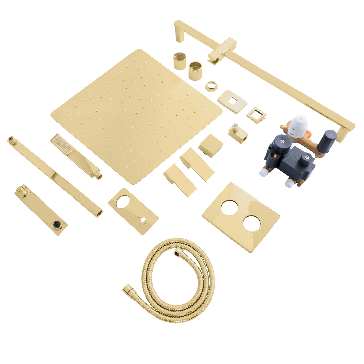 BLS-SHS16-PG - Bliss Rainfall Shower System with 16" Oversized Shower Head in Polished Gold