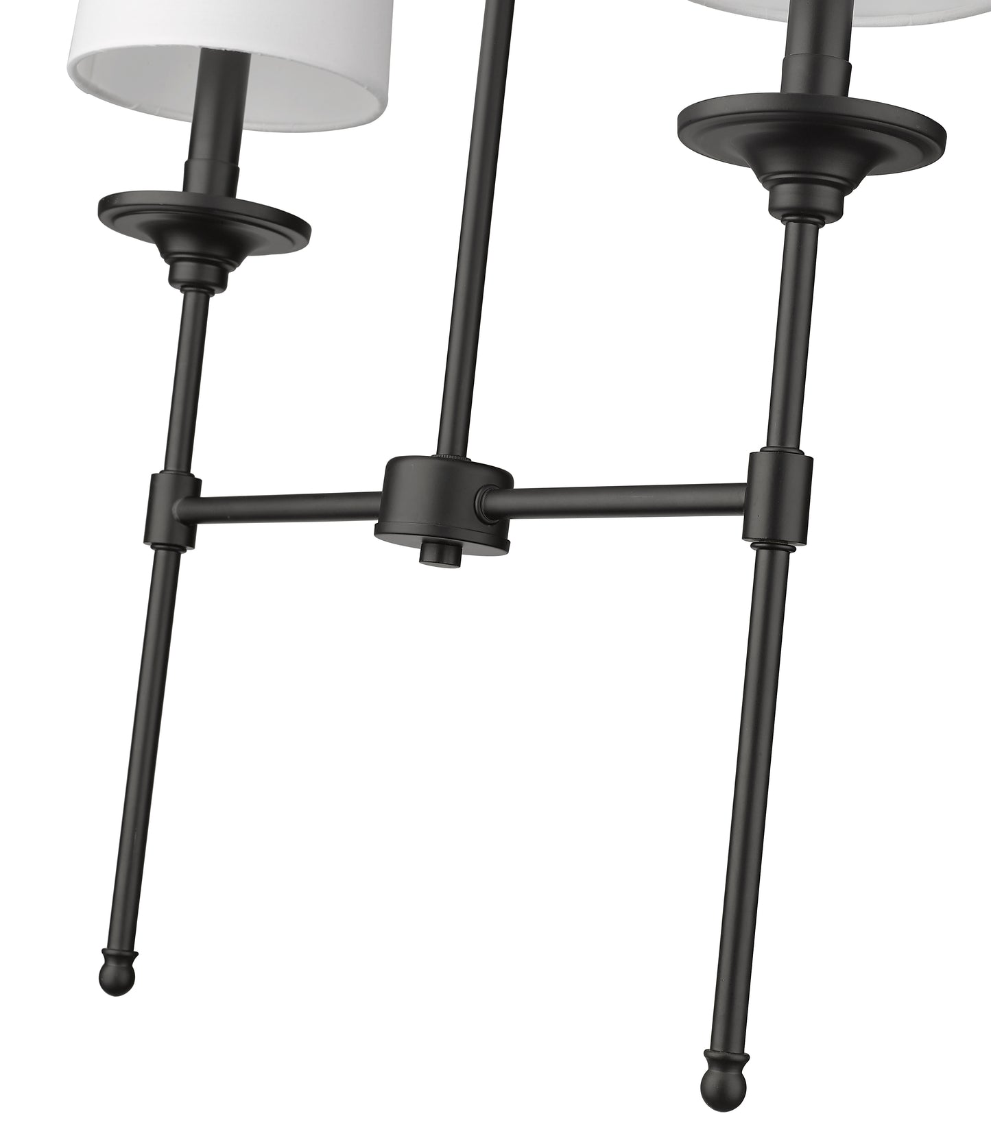 3033-2L-MB - Emily 2 Light Linear 19" Chandelier - Matte Black