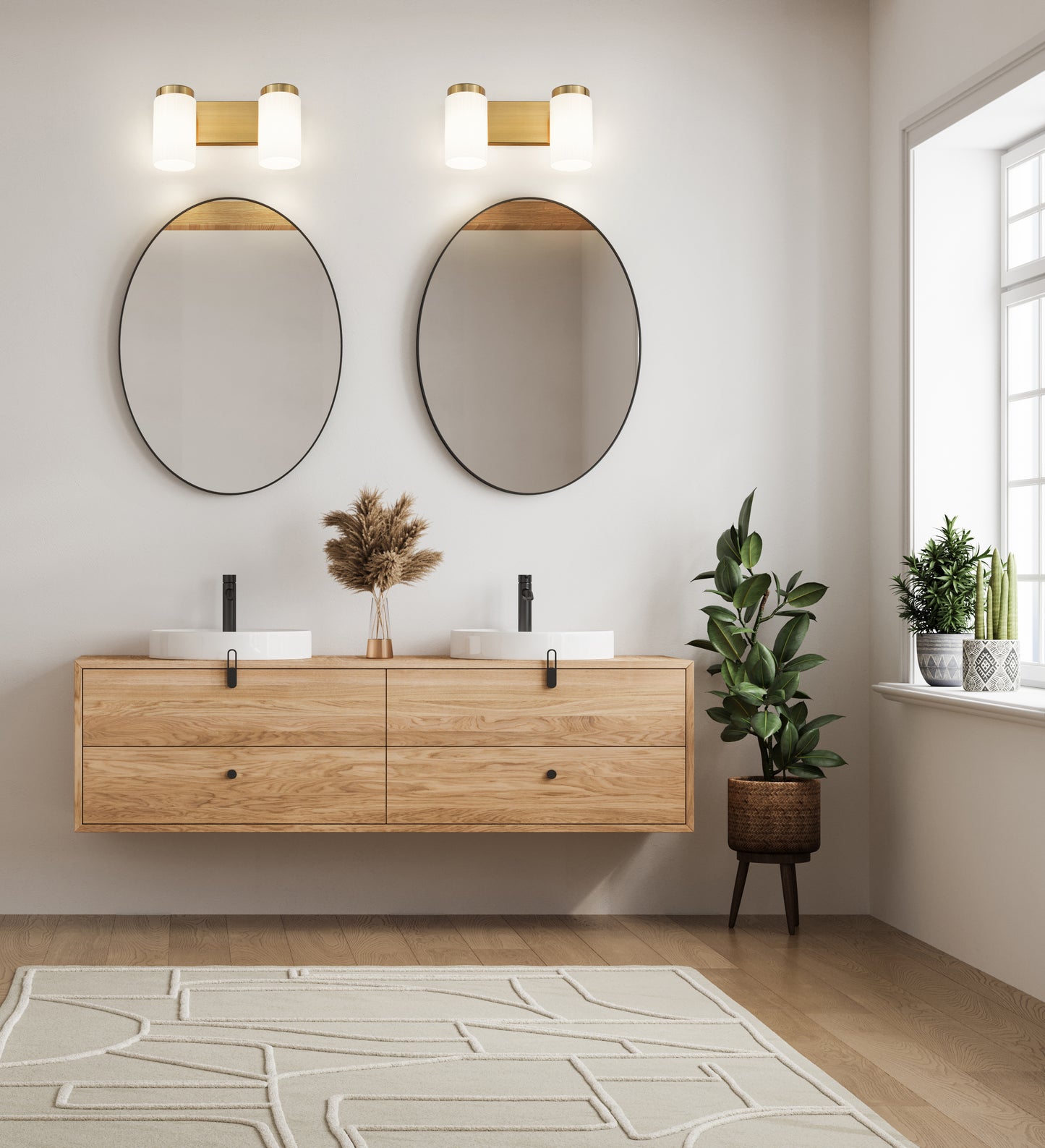 746-2V-LG - Burk 2 Light 14" Vanity - Luxe Gold