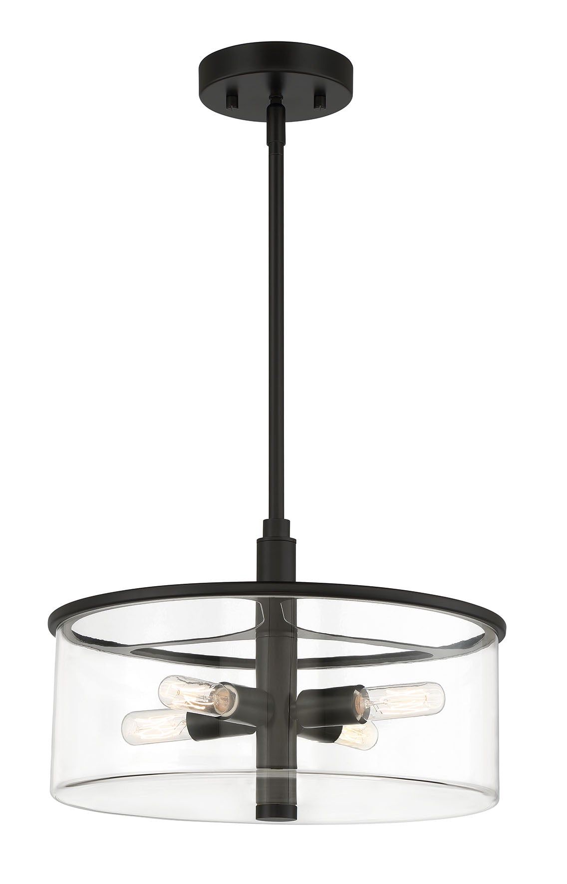 55694-FB - Hailie 4 Light 14.13" Wide Pendant - Flat Black