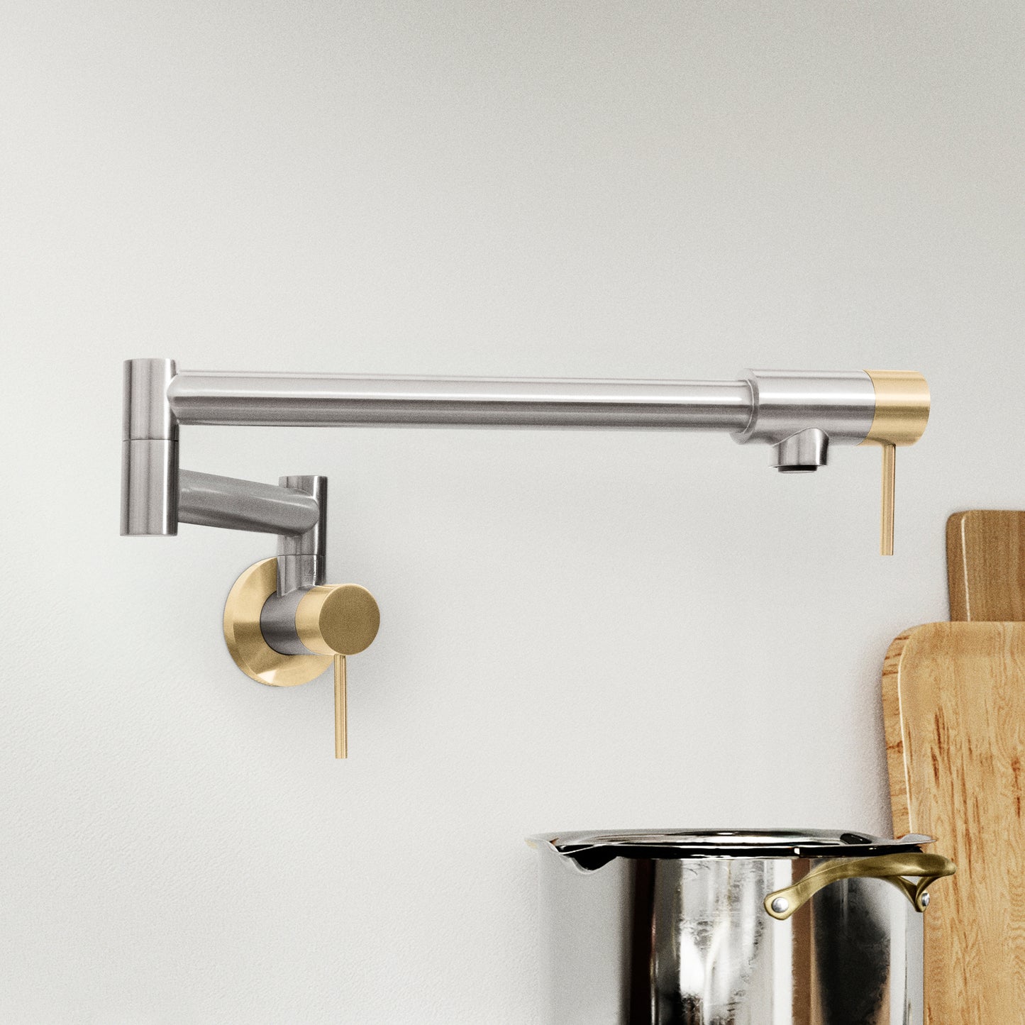 GEM-FPF-ZBNCB - Autograph Edition Gemini Pot Filler in Brushed Nickel and Champagne Bronze