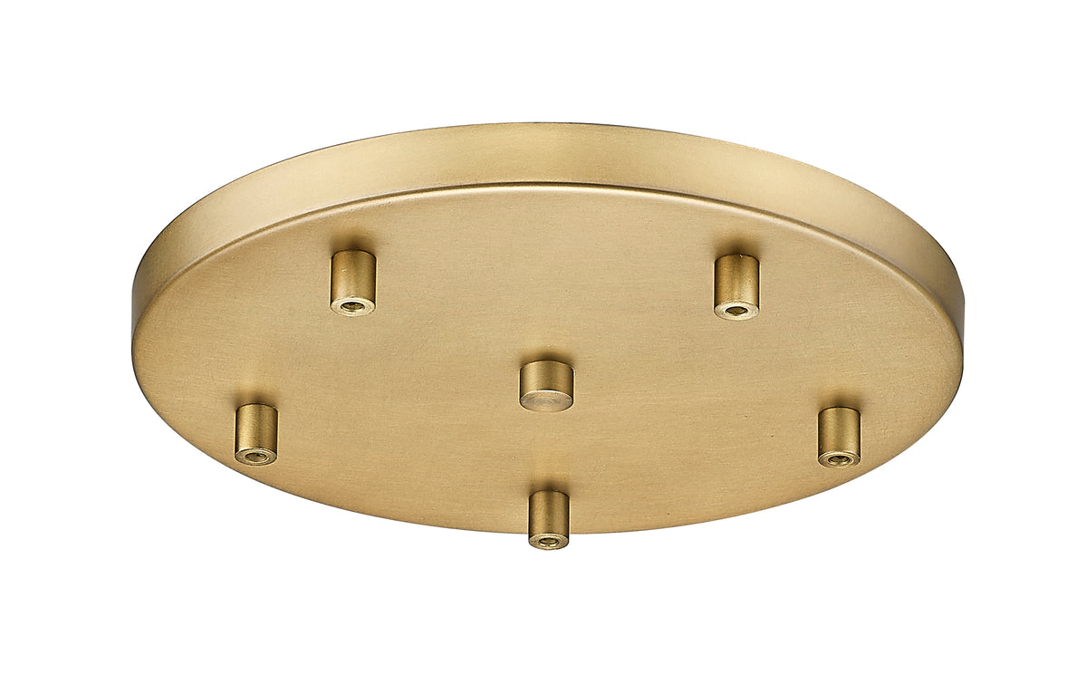 CP1205R-MGLD - Multi Point Canopy 5 Light Ceiling 12" Plate - Modern Gold