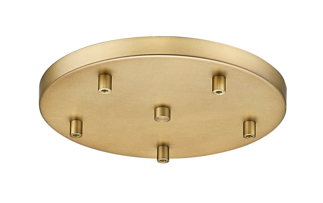 CP1205R-MGLD - Multi Point Canopy 5 Light Ceiling 12" Plate - Modern Gold